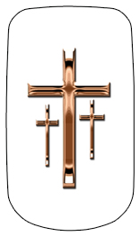 DAROYAL-517-BZ-WT Bronze 3 Crosses White Background copy